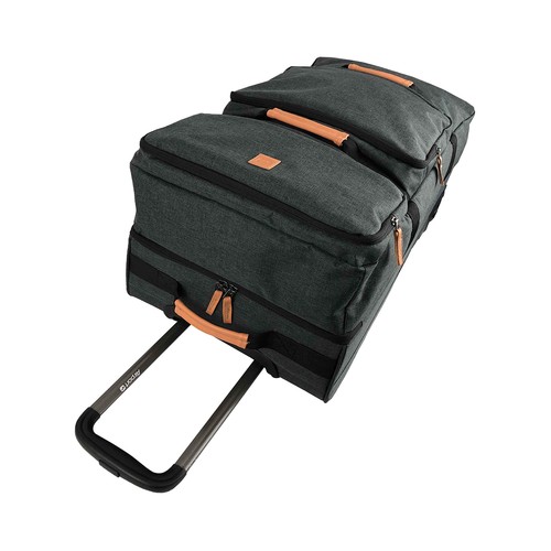 Bolso de viaje mediano con capacidad 60 litros color gris, AIRPORT ALCAMPO.
