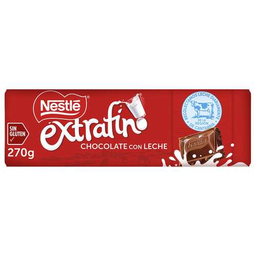 NESTLÉ Extrafino Chocolate con leche 270 g.