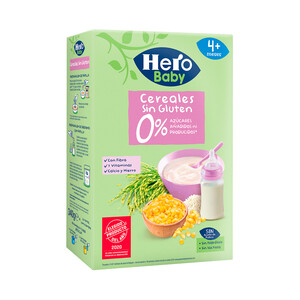 HERO Papilla de cereales sin gluten, a partir de 4 meses 340 g.