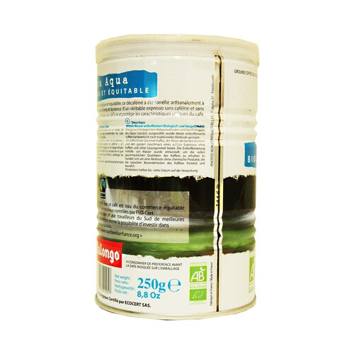 MALONGO Café molido descafeinado biológico MALONGO 250 g.
