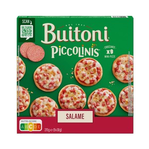 Imagen de PICCOLINIS (mini pizzas) con queso, romate y salami de Buitoni 270 g.