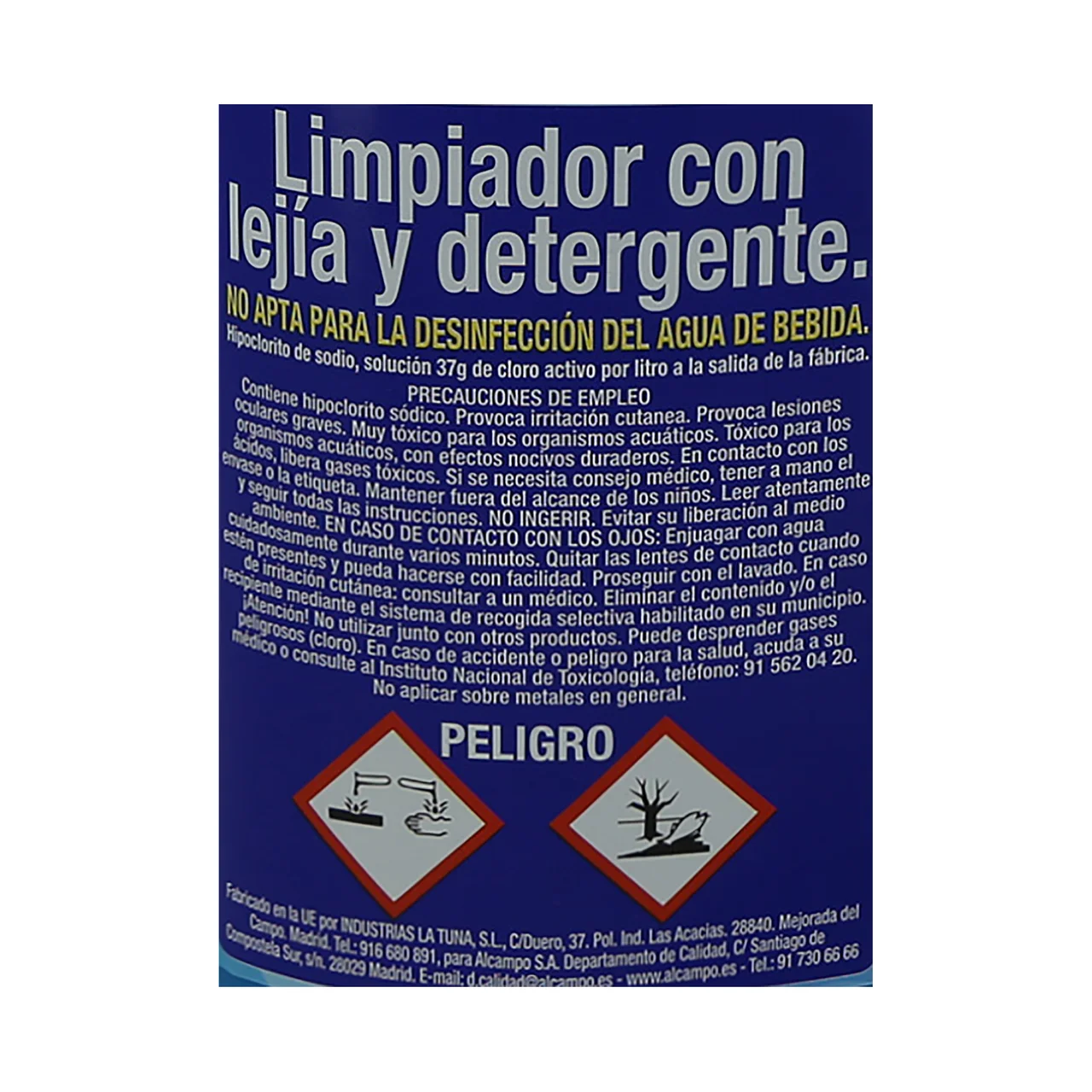PRODUCTO ALCAMPO Deterlejía azul  2 l.