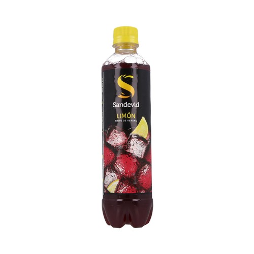 SANDEVID Tinto de verano con zumo de limón, azúcar y edulcorantes SANDEVID Limón 0.5 l.