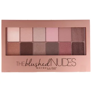 MAYBELLINE The nudes palette Paleta de sombras de ojos con 12 tonos de larga duración con acabados mates y satinados, incluye aplicador.