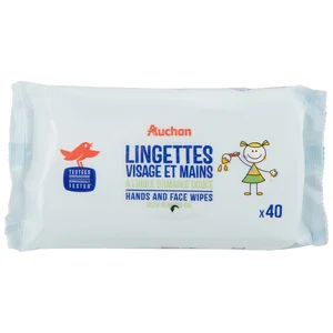 PRODUCTO ALCAMPO Toallitas húmedas con aceite de almendras, para la limpieza de cara y manos 40 uds.