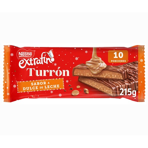 Turrón de chocolate con dulce de leche NESTLÉ 215 g,