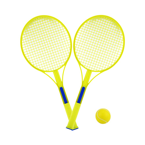 Raquetas de tenis de plástico, ONE TWO FUN ALCAMPO.