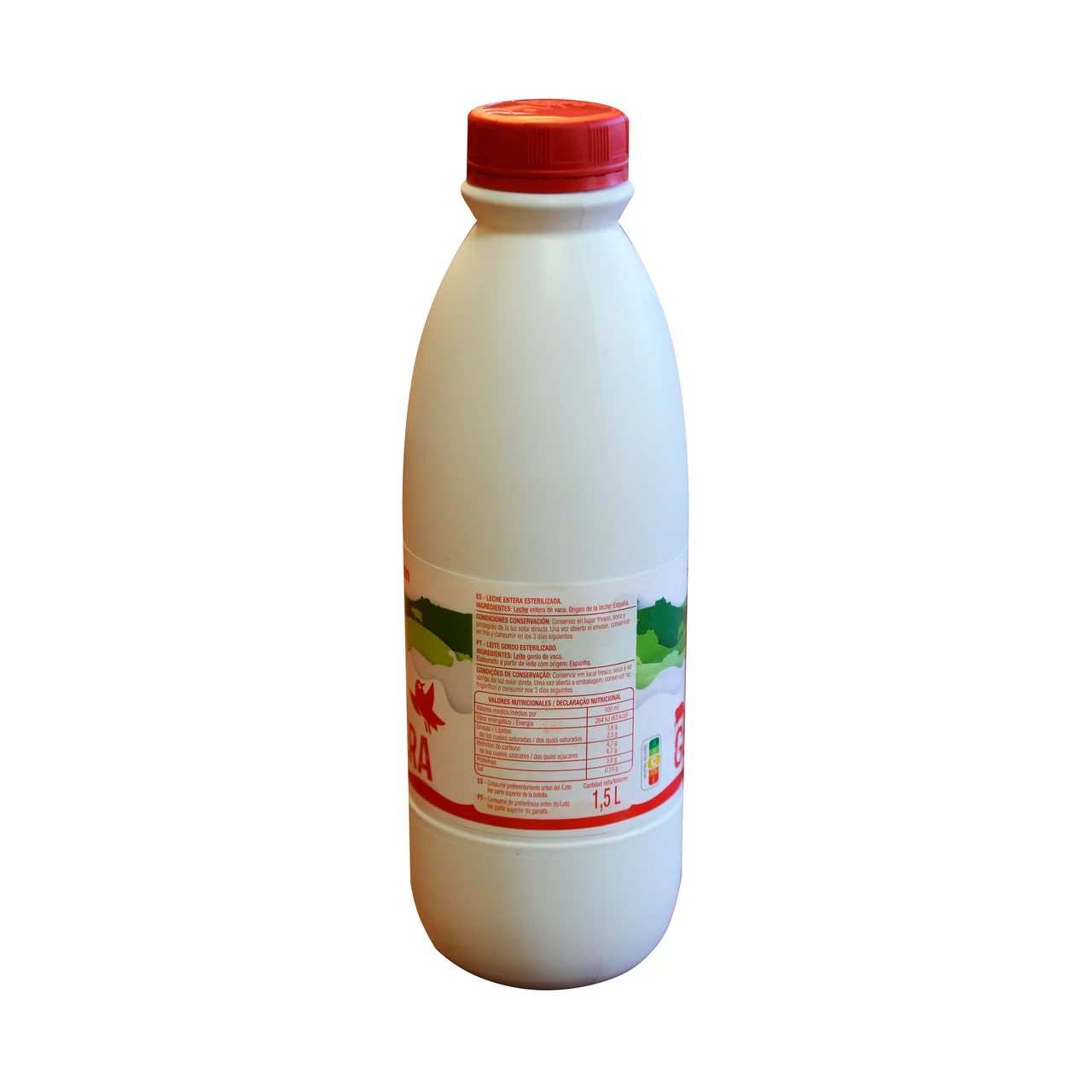 AUCHAN Leche de vaca entera 6 x 1,5 l Producto Alcampo.