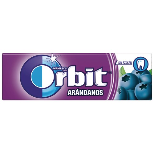 ORBIT Chicles con sabor a arándanos 14 g.