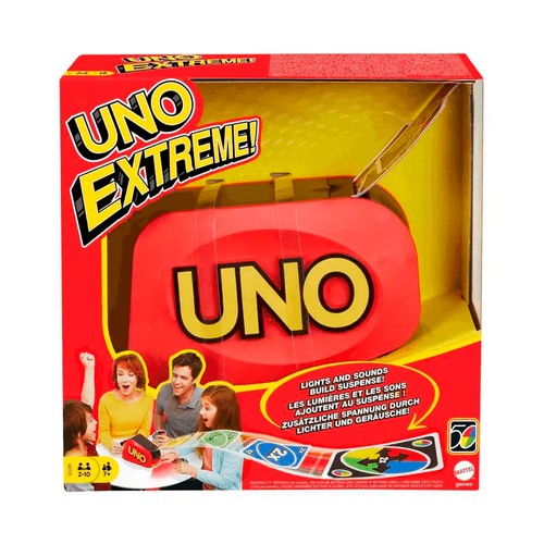 UNO Extreme, Juego de cartas +7 Años, MATTEL