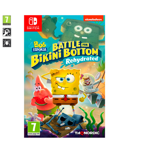 Bob Esponja: Battle for Bikini Bottom Rehydrated para Nintendo Switch. Género: plataformas, acción. PEGI: +7.
