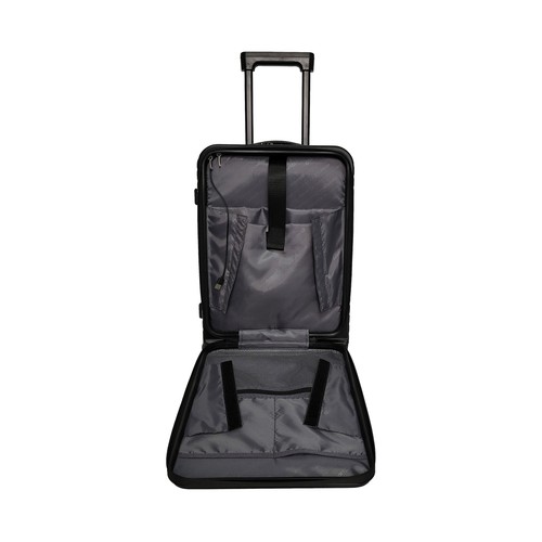 Maleta de cabina tipo trolley  8 ruedas multifunctional  55cm negro. AIRPORT