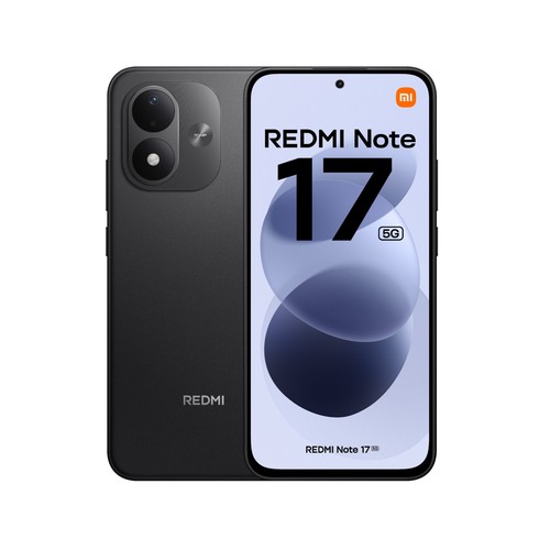 Smartphone XIAOMI Redmi Note 17, 5G, 256GB, 6GB RAM, color negro, pantalla 17,75cm (6,99")