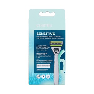 Imagen de COSMIA Sensitive Maquinilla de afeitar con cabezal giratorio de 6 hojas, para pieles sensibles.