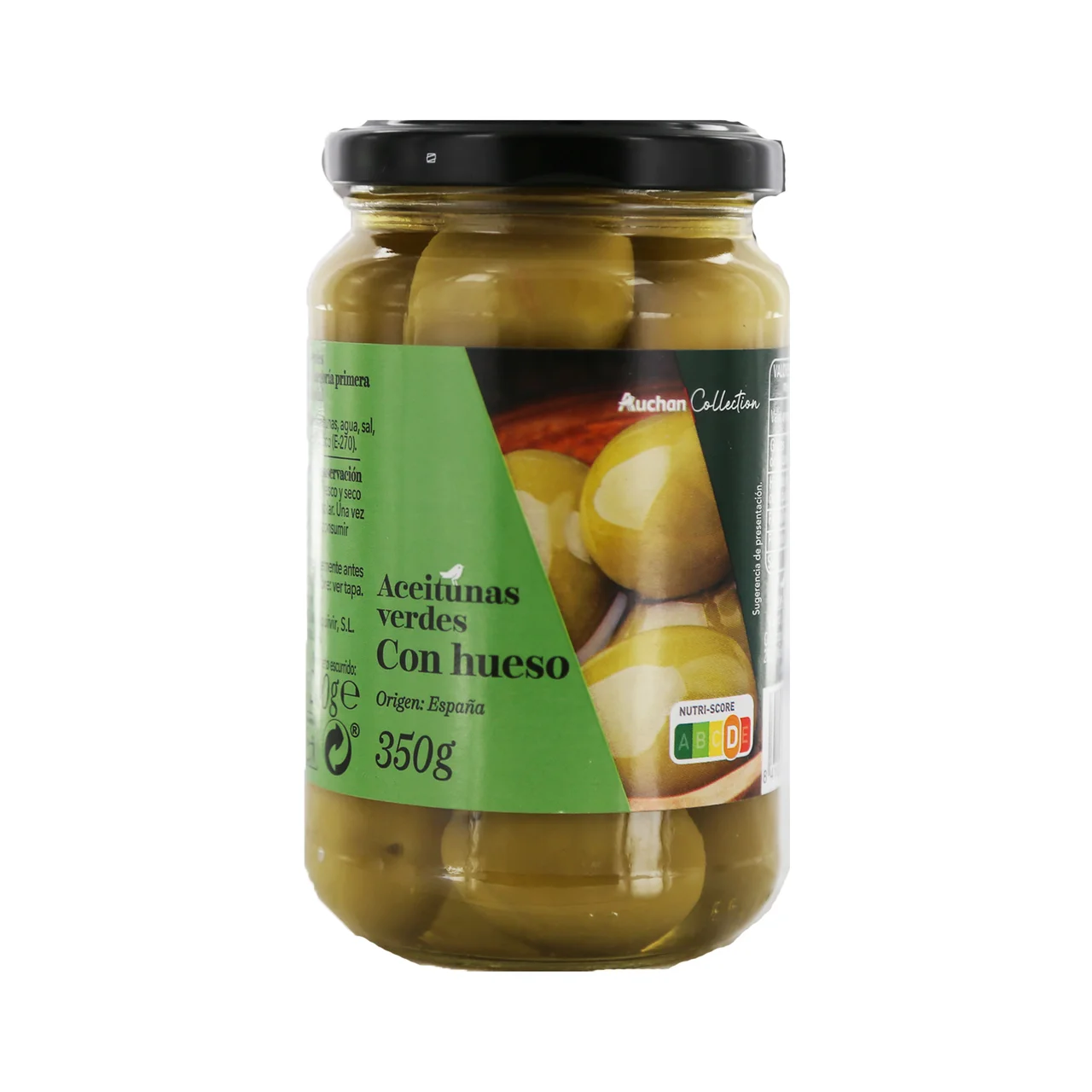 PRODUCTO ALCAMPO Collection Aceitunas verdes gordal con hueso 200 g.