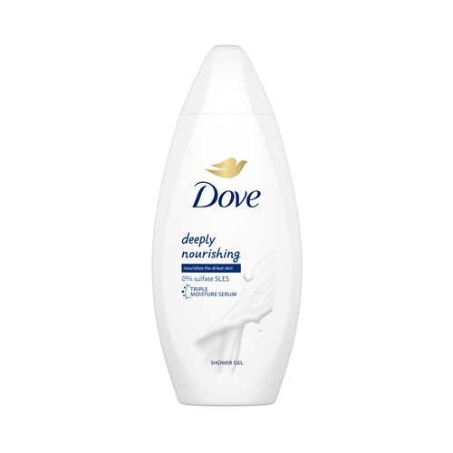DOVE Gel hidratante para ducha o baño, para pieles secas 55 ml.