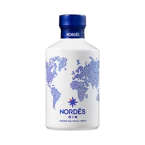 NORDÉS Ginebra con toques herbales, elaborada en Galicia botella 20 cl.