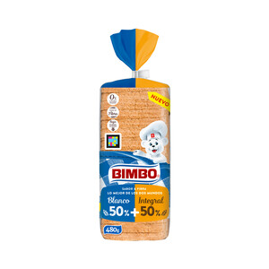 Imagen de BIMBO Pan de molde BIMBO integral con corteza y fibra 480 g.