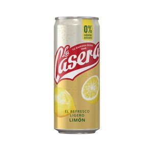 Imagen de LA CASERA Refresco ligero (gaseosa) con sabor limón lata 33 cl.