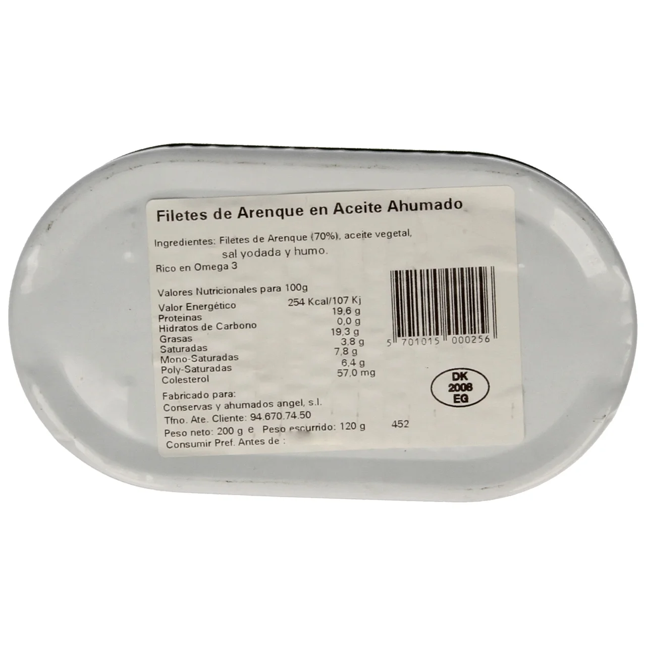 SPINNAKER Arenques ahumados, ahumados del Norte SPINNAKER 200 g.
