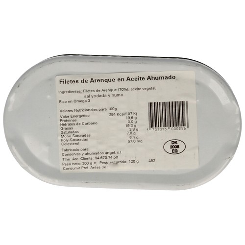 SPINNAKER Arenques ahumados, ahumados del Norte SPINNAKER 200 g.