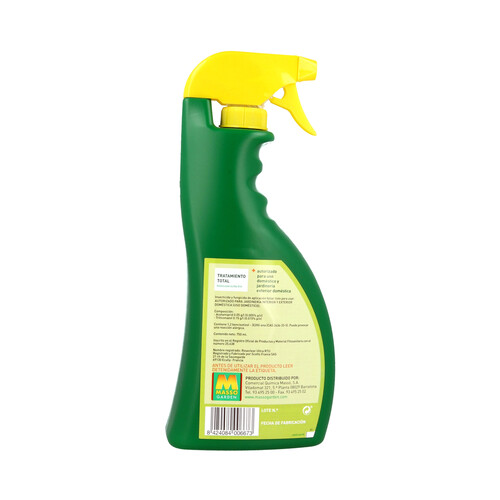 Spray de 750 mililitros de tratamiento total (insecticida y fungicida) MASSÓ GARDEN.
