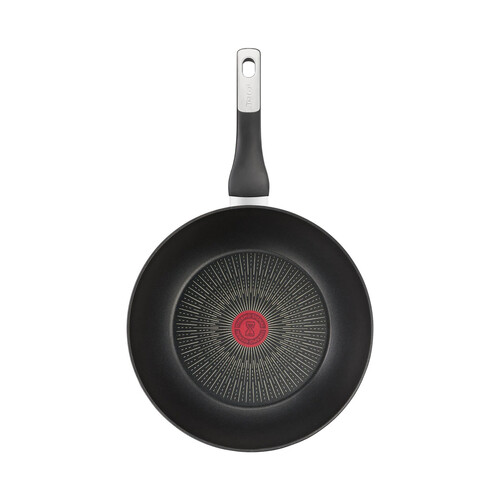 Wok de 28cm de aluminio forjado con antiadherente Titanium, apto para inducción, TEFAL.
