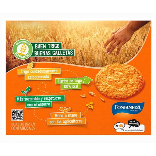 FONTANEDA Digestive Galletas con avena 550 g.