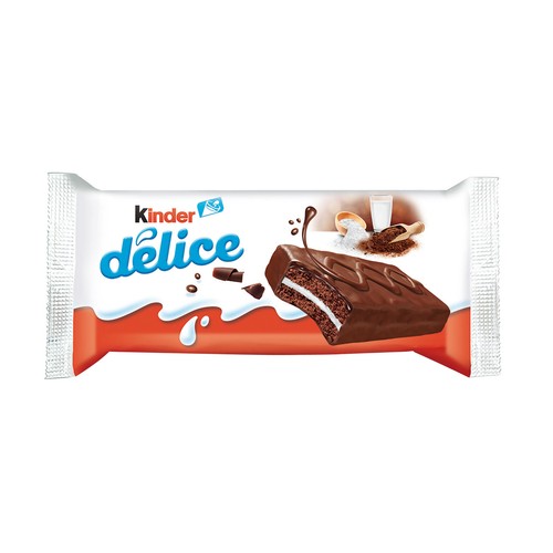 KINDER DÉLICE Bizcocho de chocolate relleno de crema de leche 1 ud. 39 g.