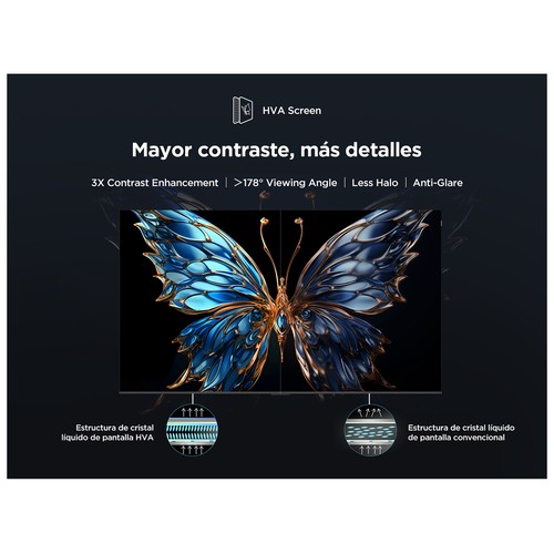 Televisión 190,5 cm (75") LED TCL 75P6K, 4K, Ultra HD, GOOGLE TV, HDR10 , Dolby Vision, SMART TV, 3 HDMI.