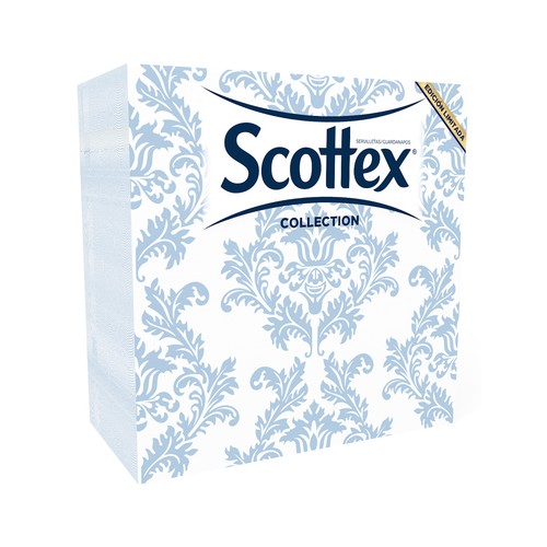 SCOTTEX Collection Servilletas de papel (2 capas) desechables de 33 x 33 cm., con estampado 50 uds.