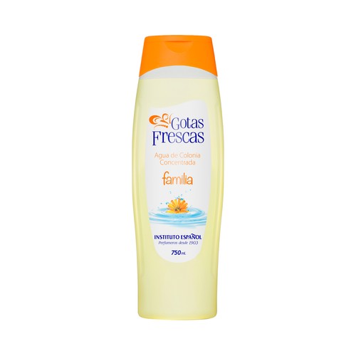 GOTAS FRESCAS Agua de colonia concentrada, ideal para toda la familia GOTAS FRESCAS 750 ml.