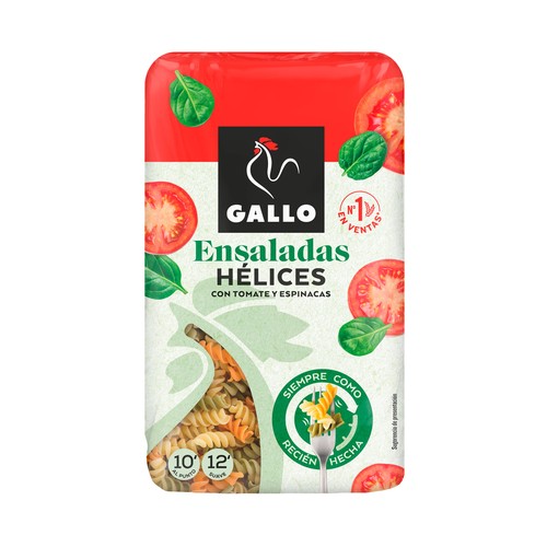 GALLO Pasta hélice vegetales 450 g.