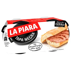 LA PIARA Paté de hígado de cerdo Tapa Negra 2 ud x 115 g.