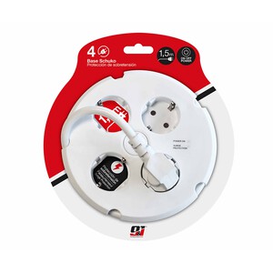 Imagen de Base 4 tomas c/botón 1,5m con sobretensión, NINE&ONE.