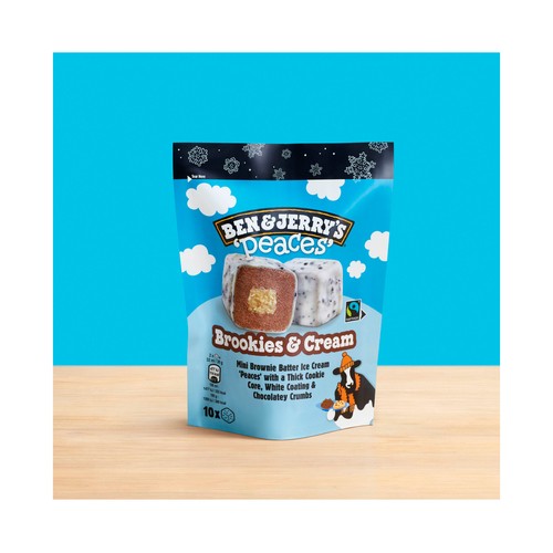 BEN & JERRY´S Peaces Mini helados de brownie y masa de galleta 10 x 15 ml.