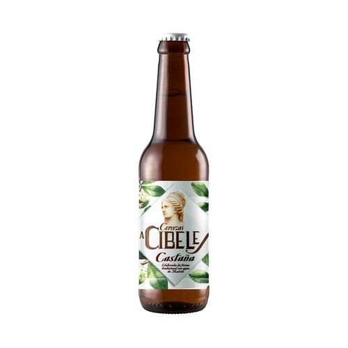 LA CIBELES Cerveza castaña botella 33 cl.