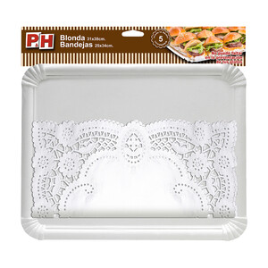 Imagen de Blondas de 31x38 centímetros y bandejas de 25x34 centímetros P&H 5+5 unidades.