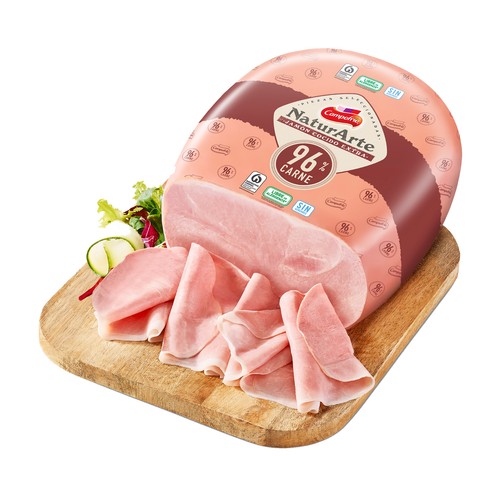 CAMPOFRÍO Naturarte Jamón cocido extra, cortado en lonchas - Loncha normal 2 a 3 mm
