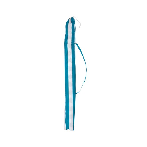 Parasol de playa de acero y poliéster, azul, de 240x235 cm, GARDENSTAR