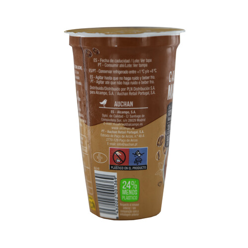 PRODUCTO ALCAMPO Bebida de café 100% arábica con un toque de leche (Macchiato) PRODUCTO ALCAMPO 250 ml.