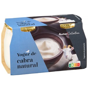 ALCAMPO GOURMET Yogur natural de leche de cabra  2 x 115 g.