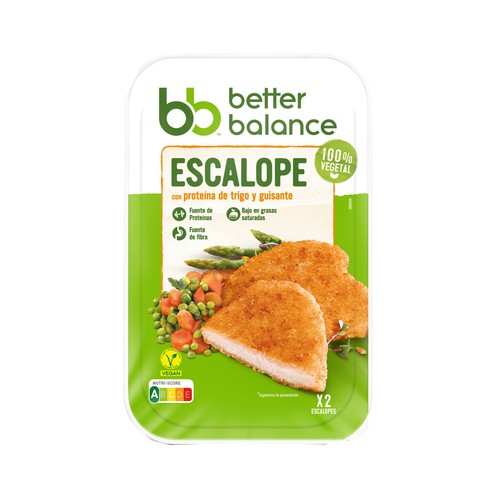 BETTER BALANCE Escalope vegano horneado a base de proteínas vegetales BETER BALANCE 160 g.
