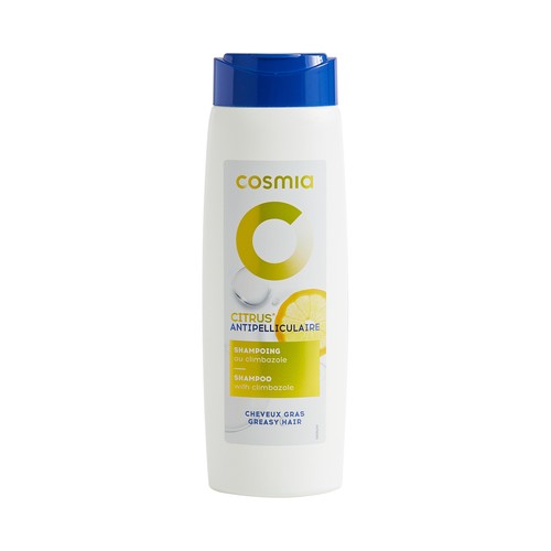 COSMIA Champú anticaspa con climbozole para cabellos grasos COSMIA Citrus 400 ml.