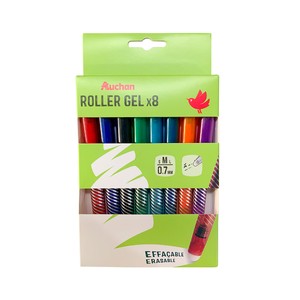 Imagen de 8 bolígrafos de gel, colores surtidos, ALCAMPO.