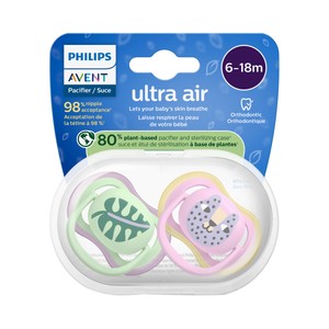 Ultra air de Philips Chupetes de 6 a 18 meses, con tetina con diseño ortodóntico 2 uds.