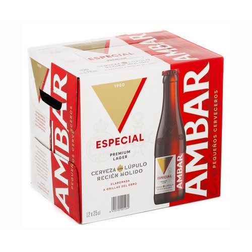 Cervezas AMBAR ESPECIAL pack 12 uds. x 25 cl.