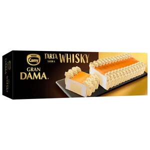 CAMY Tarta con helado sabor a whisky y helado mantecado cubierta de yema CAMY Gran dama de Nestlé 820 ml.