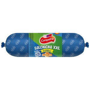 Imagen de CAMPOFRÍO Xxl Salchicha tipo Frankfurt, especial pizzas y sandwiches  330 g.