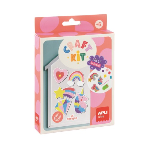 Set de manualidades, diamantes unicornios magnéticos. APLI KIDS